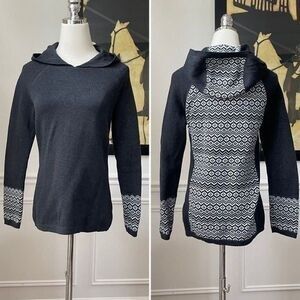 Aspen Ski Hoodie Sweater Charcoal Grey XS